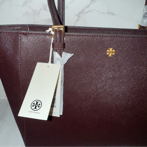 Tory Burch Emerson Brown Tote Bag NWT - Picture 9 of 10
